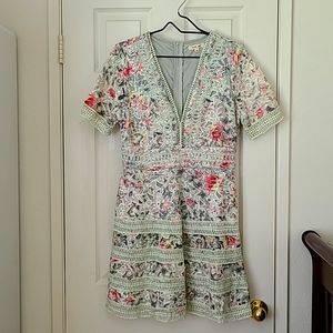 Just Me floral lace mini dress
